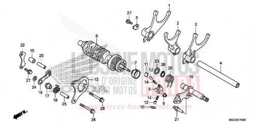 TAMBURO CAMBIO/FORCELLA CAMBIO CB1100SAE di 2014